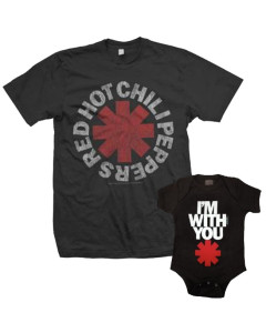 Duo-rocksæt | Red Hot Chili Peppers Far T-shirt & Red Hot Chili Peppers-babybody